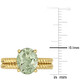 AMOUR 2 1/3CT TGW Green Quartz Twist Bridal Ring Set In 14K Yellow Gold - 70x70