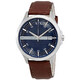 Armani Exchange Navy Dial Brown Leather Men's Watch AX2133 - 70x70