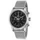 Breitling Transocean Chronograph 38 Black Dial Black Leather Men's Watch A4131012-BC06BKSLT - 70x70