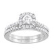 Brilliant Diamond 14K White Gold 1 CTTW LAB GROWN Diamond Cushion Bridal Set (G-H, SI1-SI2) - 70x70