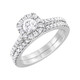 Brilliant Diamond 14K White Gold 1 CTTW LAB GROWN Diamond Cushion Bridal Set (G-H, SI1-SI2) - 70x70
