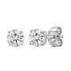 Brilliant Diamond 1.75 Carat Prong Set 14K White Gold Round-cut Lab Grown Diamond Stud Earring - 70x70