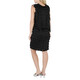 Burberry Ladies Black Fringe Detail Silk Sleeveless Midi Dress - 70x70