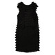 Burberry Ladies Black Fringe Detail Silk Sleeveless Midi Dress - 70x70