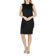 Burberry Ladies Black Fringe Detail Silk Sleeveless Midi Dress - 70x70