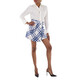 Burberry Pleat Detail Check Wool Mini Skirt - 70x70