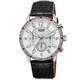 Burgi Crystal Chronograph Black Leather Mother of Pearl Dial Ladies Watch BUR089BK - 70x70