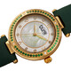 Burgi Quartz White Dial Green Leather Ladies Watch BUR251GN - 70x70
