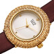 Burgi Diamond White Dial Brown Satin Ladies Watch BUR227BR - 70x70