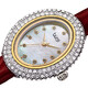 Burgi Crystal White Dial Brown Leather Ladies Watch BUR234RD - 70x70