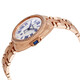 Cartier Cle Silver Flinque Dial 18kt Pink Gold Diamond Ladies Watch WJCL0003 - 70x70