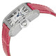 Cartier Tank Anglaise Large 18k White Gold Diamond Bezel Pink Leather Watch WT100018 - 70x70