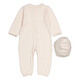 Chloe Floral-Embroidered Knitted Babygrow Set, Size 9M - 70x70