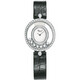 Chopard Happy Diamond White Dial Black Leather Ladies Watch 204292-1001 - 70x70