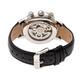 Empress Beatrice Silver Skeleton Dial Black Leather Strap Ladies Watch EM2001 - 70x70