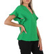 Essentiel Ladies Sinai Wimbledon Green Short Sleeve Shirt - 70x70