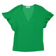 Essentiel Ladies Sinai Wimbledon Green Short Sleeve Shirt - 70x70