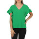Essentiel Ladies Sinai Wimbledon Green Short Sleeve Shirt - 70x70