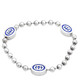 Gucci Sterling Silver And Enamel Boule Chain Interlocking G Bracelet - 70x70