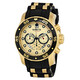 Invicta Pro Diver Chronograph Gold Dial Black Polyurethane Men's Watch 17566 - 70x70