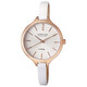 Johan Eric Herlev Slim Rose Gold-tone Case White Leather Diamond Accents Ladies Watch JE2100-09-001 - 70x70
