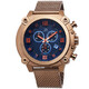 Joshua & Sons Chronograph Blue Dial Rose Gold-tone Men's Watch JS58RG - 70x70