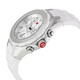 Michele Tahitian Jelly Bean Silver Dial White Silicone Ladies Watch MWW12F000032 - 70x70