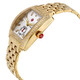 Michele Urban Mini Silver and White Guilloche Dial 18kt Gold-plated Ladies Watch MWW02A000564 - 70x70