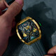 Nubeo Magellan NB-6100 Orologio Automatico Uomo – 48 Mm, Cinturino In Gomma, Movimento A Doppia Canna