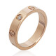 Pre-Owned Cartier Rose Gold Diamond Small Model Love Ring - 70x70