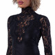Rabanne Black Long Sleeve Top In Lace And Jersey, Brand Size 34 (US Size 2) - 70x70
