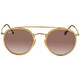 RayBan Round Double Bridge Brown Gradient Sunglasses RB3647N91244351 - 70x70