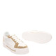 Rene Caovilla Xtra White-Gold Leather Sneaker, Brand Size 39 (US Size 9) - 70x70