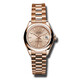 Rolex Lady-Datejust 28 Pink Sundust Dial 18K Everose Gold President Automatic Ladies Watch 279165PSP - 70x70