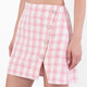 Self-Portrait Pink Check Boucle Mini Skirt, Brand Size 6 ( US Size 2 ) - 70x70
