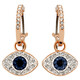 Swarovski Duo Rose Gold Plated Evil Eye Hoop Earrings - 70x70