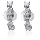 Swarovski Ladies Crystal Tennis Deluxe Mixed Pierced Earrings White Rhodium - 70x70