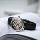 Thomas Earnshaw Raleigh ES-8140-03 - Orologio Automatico Scheletrato Da Uomo, Cassa In Acciaio 42mm, Cinturino In Pelle, Garanzia 2 Anni