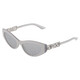 Versace Blue Mirror Silver Cat Eye Ladies Sunglasses VE4470B 54741U 56 - 70x70