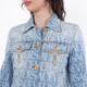 Versace Denim Long-Sleeve Cropped Jacket, Brand Size 36 ( US Size 0 ) - 70x70