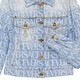 Versace Denim Long-Sleeve Cropped Jacket, Brand Size 36 ( US Size 0 ) - 70x70
