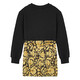 Young Versace Barocco Logo Print Pleated Dress, Size 6Y - 70x70