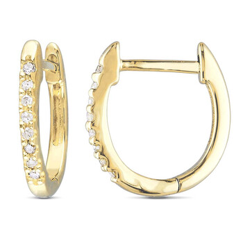 1/10 CT TW Diamond Hoop Earrings In 10K Yellow Gold JMS005735