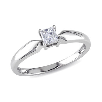 1/4 CT Princess Diamond TW Solitaire Ring 10k White Gold I2;I3 AMR-7500064832 1/4 CT Princess Diamond TW Solitaire Ring 10k White Gold I2;I3 AMR-7500064832