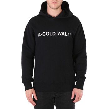 Men's Black Essential Logo Cotton Hoodie
