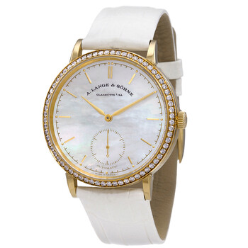A. Lange and Sohne Saxonia 18K Yellow Gold Diamond Automatic Ladies Watch 840.021