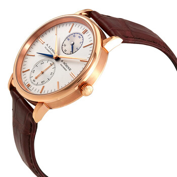 A. Lange and Sohne Saxonia Automatic Dual Time Silver Dial Men's Watch 386.032