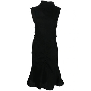 Acne Studios Ladies Black Asymmetric Gathered Wool Dress, Brand Size 38 (US  Size 6) A20466-900 - Clothing - Jomashop