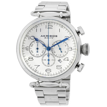 NWT Akribos XXIV Akribos Grandiose Chronograph Silver Dial Men\'s Watch Akribos XXIV Grandiose Chronograph Large Men main image 3