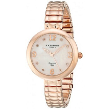 Akribos Impeccable Mother of Pearl Rose Gold-tone Ladies Watch AK765RG